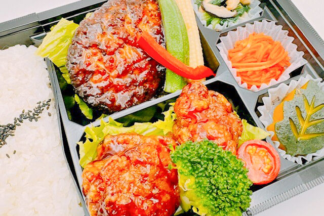 美味しい生活『肉食創色』-やわらかハンバーグ（黒酢唐揚げ）