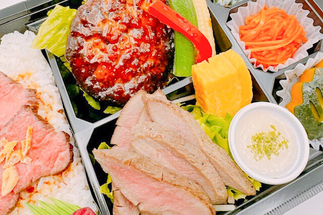 美味しい生活『肉食創色』-やわらかハンバーグ（黒毛和牛ローストビーフ＆牛たん塩焼き）