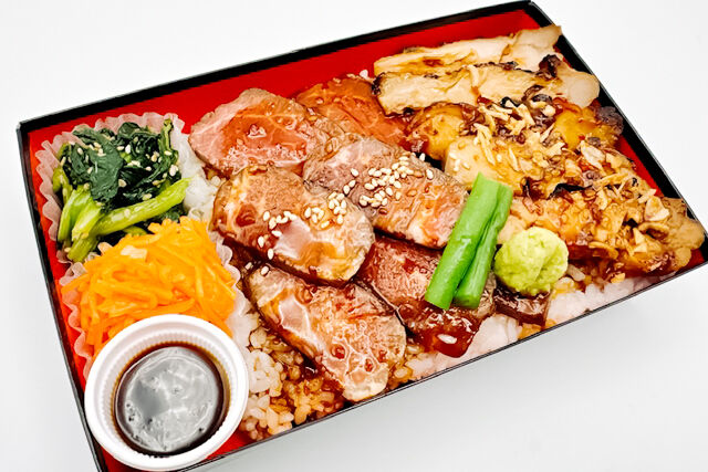 美味しい生活『肉食創色』-特選牛ハラミステーキと若鶏炙り焼重