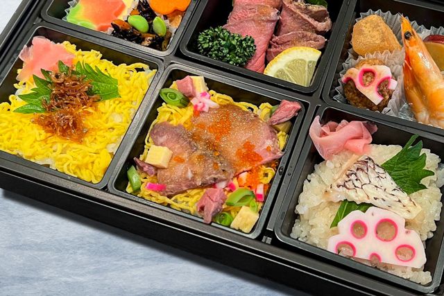肉鮨吉田-【牛肉ちらし・鯛おこわ・ちりめん山椒ご飯】和風ローストビーフ御膳