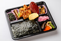 のり弁松原本店-【有明産海苔弁当】ハンバーグと手仕込み唐揚げ～和惣菜と一緒に～