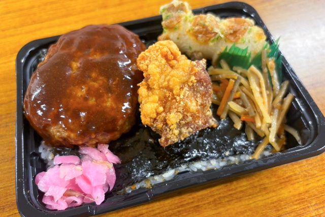 のり弁松原本店-のっけのり弁 ハンバーグ