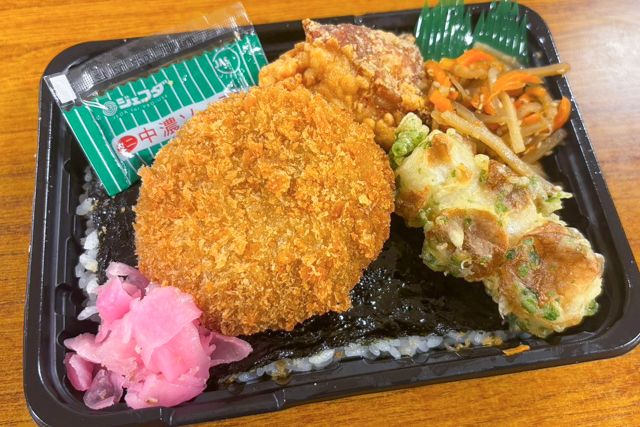 のり弁松原本店-のっけのり弁 メンチ