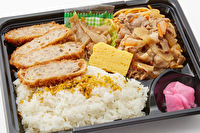 おまちどう-【ダブルメイン】豚生姜焼き＆メンチカツ弁当