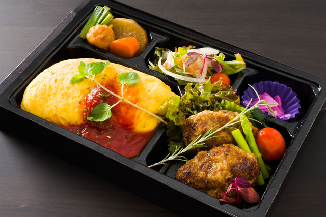 彩り弁当 アロハ-ハンバーグオムライス