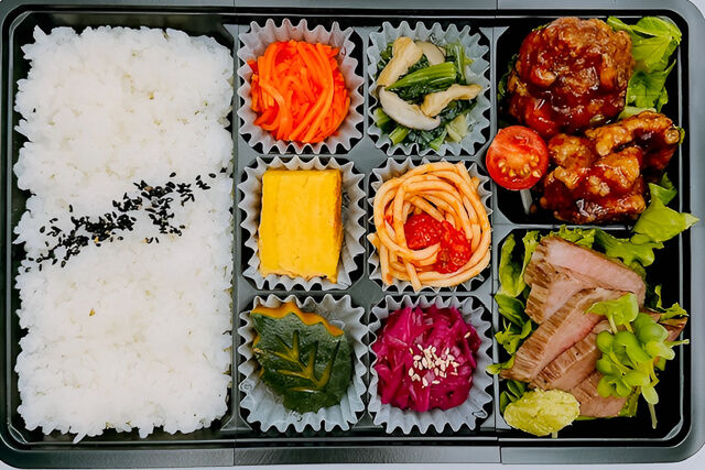 おもてなし『縁讃』-黒毛和牛A5カルビステーキと黒酢唐揚げ