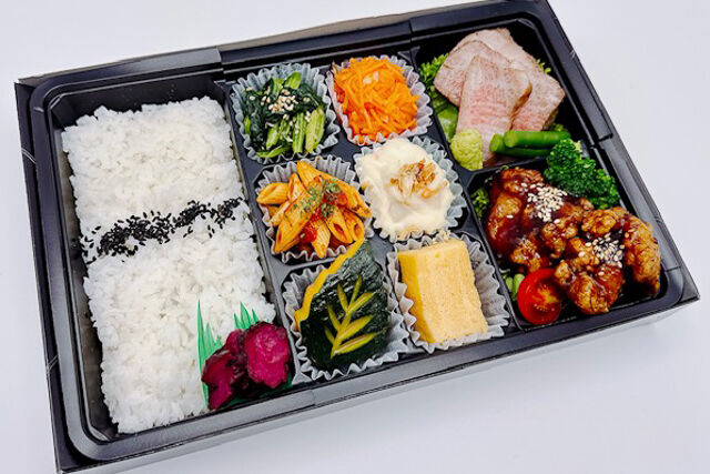 おもてなし『縁讃』-黒毛和牛A5カルビステーキと黒酢唐揚げ