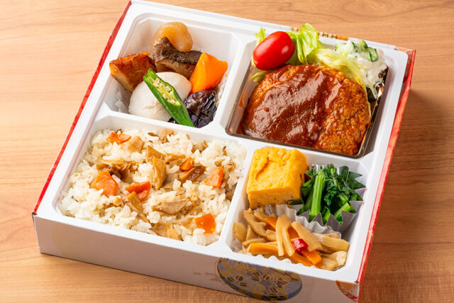 母屋-【秋冬限定】母屋の「デミグラスソースハンバーグのお弁当」