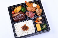 大阪手づくり弁当 はまよし-たっぷり満足！ハンバーグと唐揚げデラックス