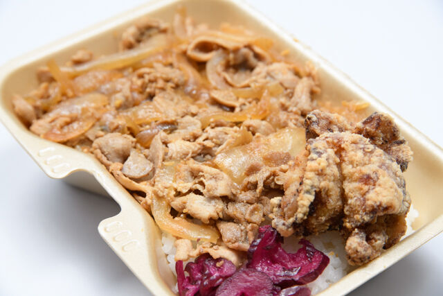 大阪手づくり弁当 はまよし-豚生姜焼き唐揚げ飯BOX
