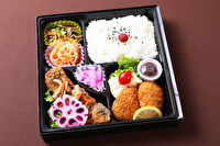 尾張清流亭-鯖のきのこあんかけとヒレカツのダブル弁当