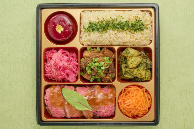 Peluche monde（名古屋店）-赤身ステーキと牛肉のラグー弁当～Menu dejeuner～