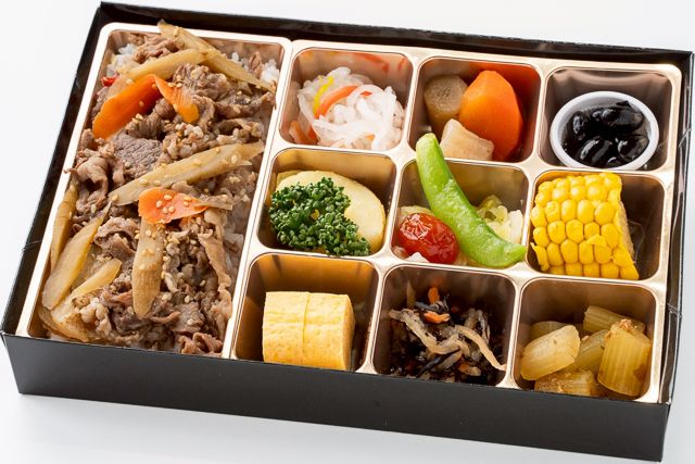 彩美庵樂～別邸～-【熨斗対応可】黒毛和牛の牛ごぼう重 彩り膳 ーシャインブラック紙容器ー