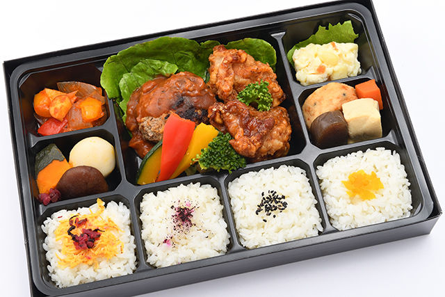 ロケ弁マスター-デミグラスハンバーグと唐揚げWメイン弁当