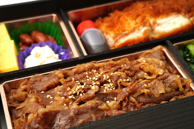 肉匠 仙福-肉匠 牛焼肉重＆チキンカツ御膳