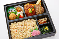 仕出し弁当 まつなが-デミハンバーグ幕の内弁当