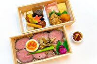 仕出しみち鷹-ローストビーフと舞茸の二段弁当