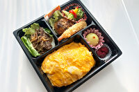 四季彩-【熨斗対応可】マイルドソフト米沢牛ハンバーグとすき焼き&amp;海老フライのオムライス