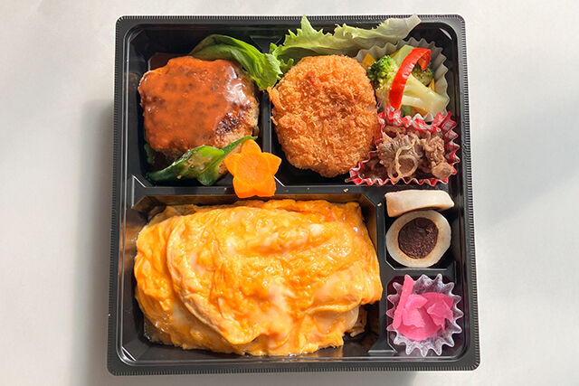 四季彩-オムライス＆和牛ハンバーグとカニクリームコロッケ
