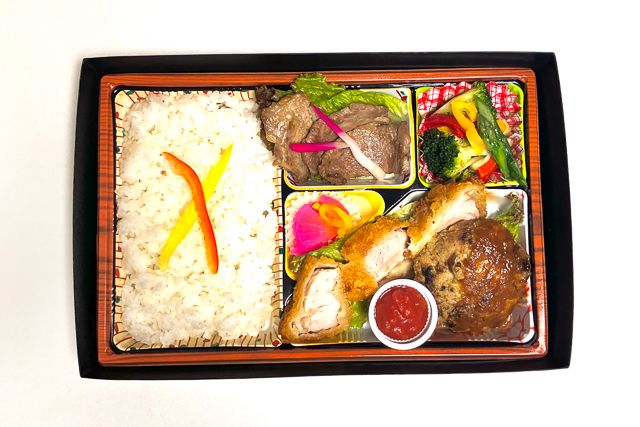四季彩-【熨斗対応可】米沢牛ステーキとハンバーグ＆熟成豚のヒレカツ