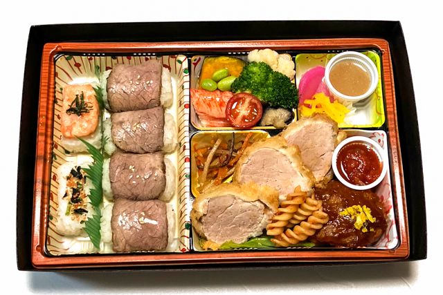 四季彩-【熨斗対応可】四季彩 肉寿司とヒレカツ・ハンバーグ御膳