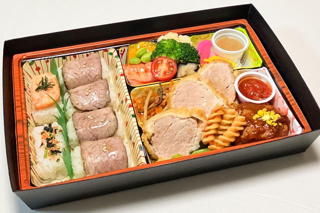 四季彩-【熨斗対応可】四季彩 肉寿司とヒレカツ・ハンバーグ御膳