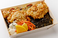 下町弁当-ボリューム満点のり弁（鶏天）