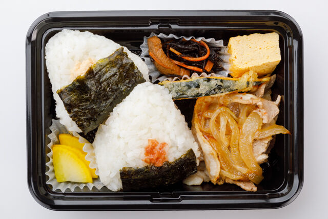 下町弁当-選べるおにぎり＆豚肩ロース焼肉弁当