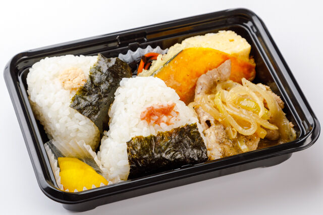 下町弁当-選べるおにぎり＆豚肩ロース生姜焼き弁当