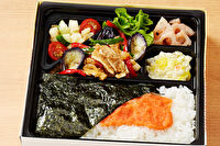バラエティ豊富な折箱弁当 旬菜 夢見草-のり明太生姜焼き弁当