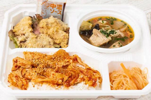 シルクロード弁当屋-【豪快3品】豚バラ甘辛ダレ焼肉、マグロカツ＆玉葱玉子煮込み