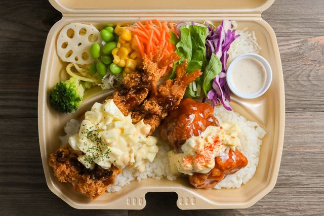 SOMY'S DELI-ごろごろ自家製タルタルで食べる8種野菜のエビフライ＆チキン南蛮