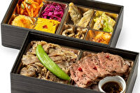創作ランチボックスベビーダ-スズラン二段 ～8種のおかずと国産牛のW丼～