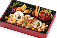 創作ランチボックスベビーダ-マリーナボックス弁当～海鮮パエリア＆自家製サルサバーグ～