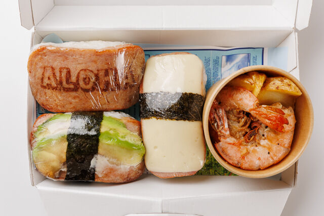 SPAMSGOOD-SPAMガーリックシュリンプ弁当