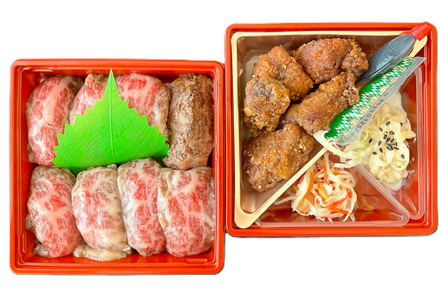 寿司創作料理 活魚懐石 こい希-【熨斗対応可】彩り二段御膳～黒毛和牛希少部位の肉寿司～