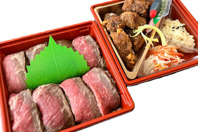 【熨斗対応可】彩り二段御膳～黒毛和牛の肉寿司～