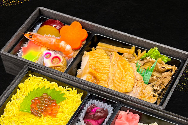 鯛おこわ専門店 北新地はやし-鯛おこわとイクラ丼と名物牛しぐれと鶏の照り焼き御膳