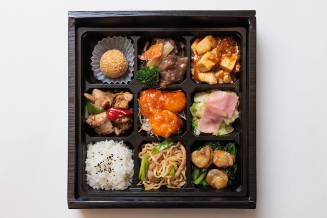 台湾料理 媽媽-海老チリ九枡特選中華弁当