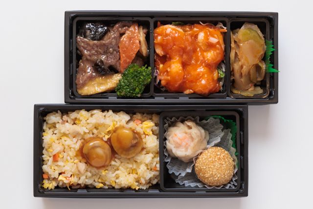 台湾料理 媽媽-海老チリ二段重中華弁当
