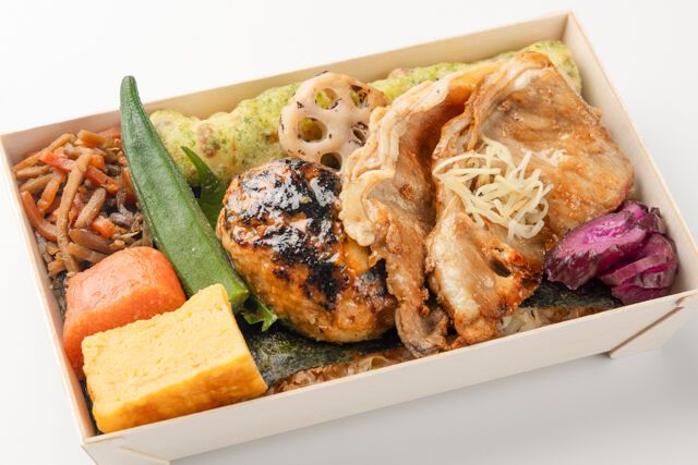 味噌と生姜と米-海苔弁 鶏つくね照り焼き＆豚肉の生姜焼き【MTK03】