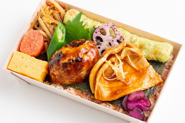 味噌と生姜と米-海苔弁 鶏つくね照り焼き＆豚肉の生姜焼き【MTK03】