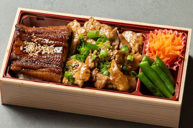 天然麹 鮭と肉-鰻の蒲焼と十勝のブランドポーク・匠の黄金タレ焼き重
