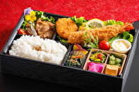 とやま弁当（京都店）-恋する大海老フライと富山ポークの生姜焼き御膳
