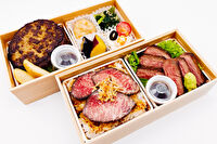 集いの食卓 おもてなし-サーロインステーキとローストビーフ重にハンバーグでおもてなし