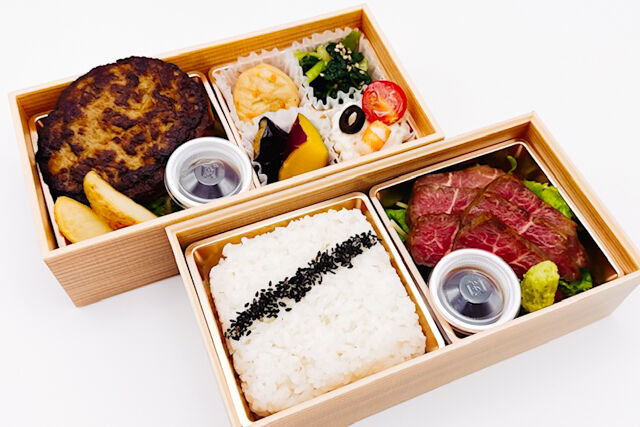 集いの食卓 おもてなし-牛ハラミステーキとハンバーグでおもてなし