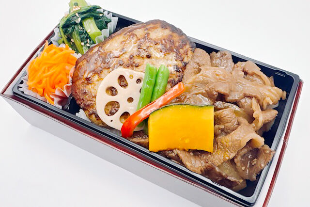集いの食卓 おもてなし-黒毛和牛すき焼きとハンバーグ重