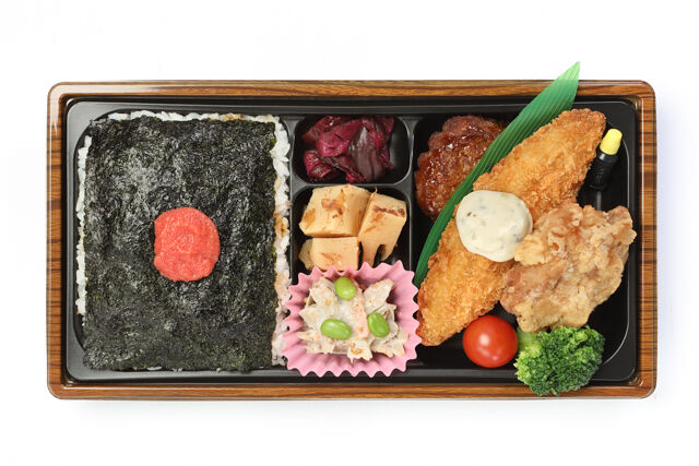 塚田農場おべんとラボ-【つか弁！】有明海苔と人気トリオの海苔明太弁当