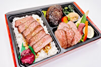 牛たんと黒毛和牛 つかさ政宗-政宗御膳（近江牛100％ハンバーグと黒毛和牛A5カルビステーキとサーロインステーキ）