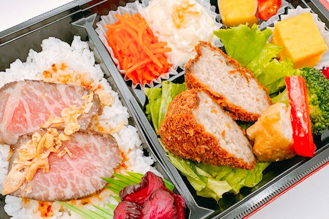 牛たんと黒毛和牛 つかさ政宗-つかさ御膳（黒毛和牛ローストビーフと国産牛のメンチカツ）